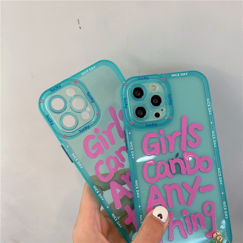 New Style Graffiti Personalized English Lanyard Phone Case New Style Graffiti Personalized English Lanyard Phone Case
